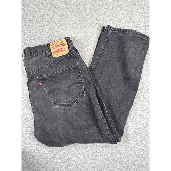 Vintage Levis 505 Jeans‎ Mens 40x30 (fit 40x29) Black Denim Pants Straight Y2K - Picture 1 of 10